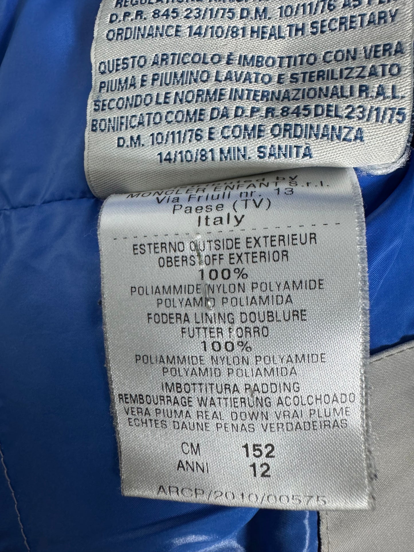 Moncler Zin Boys Jacket - Age 12
