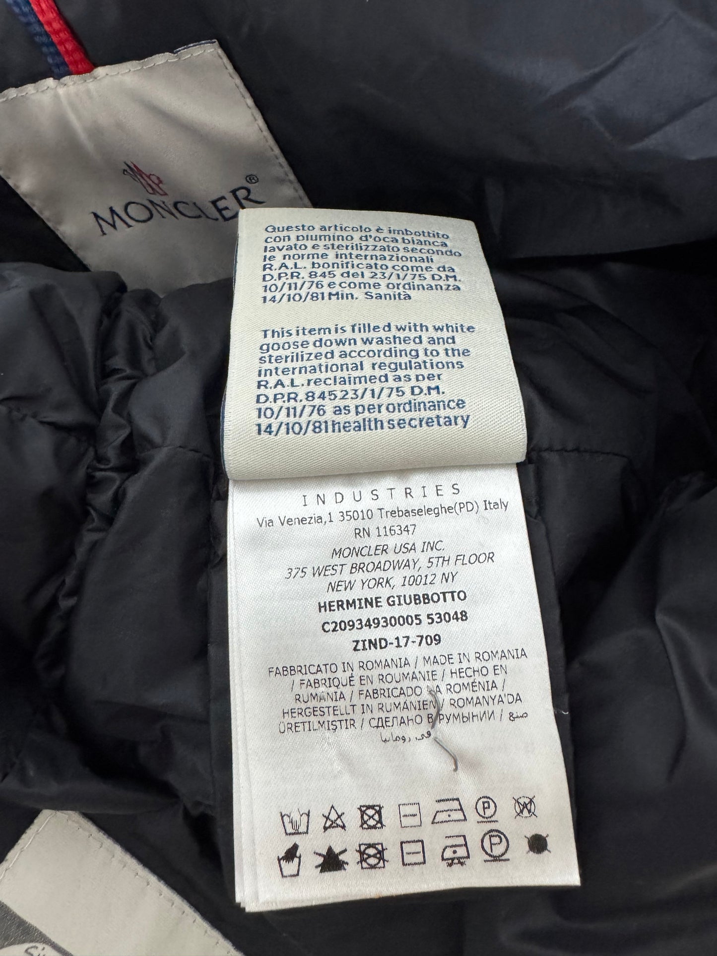 Moncler Hermine Jacket - Size 0