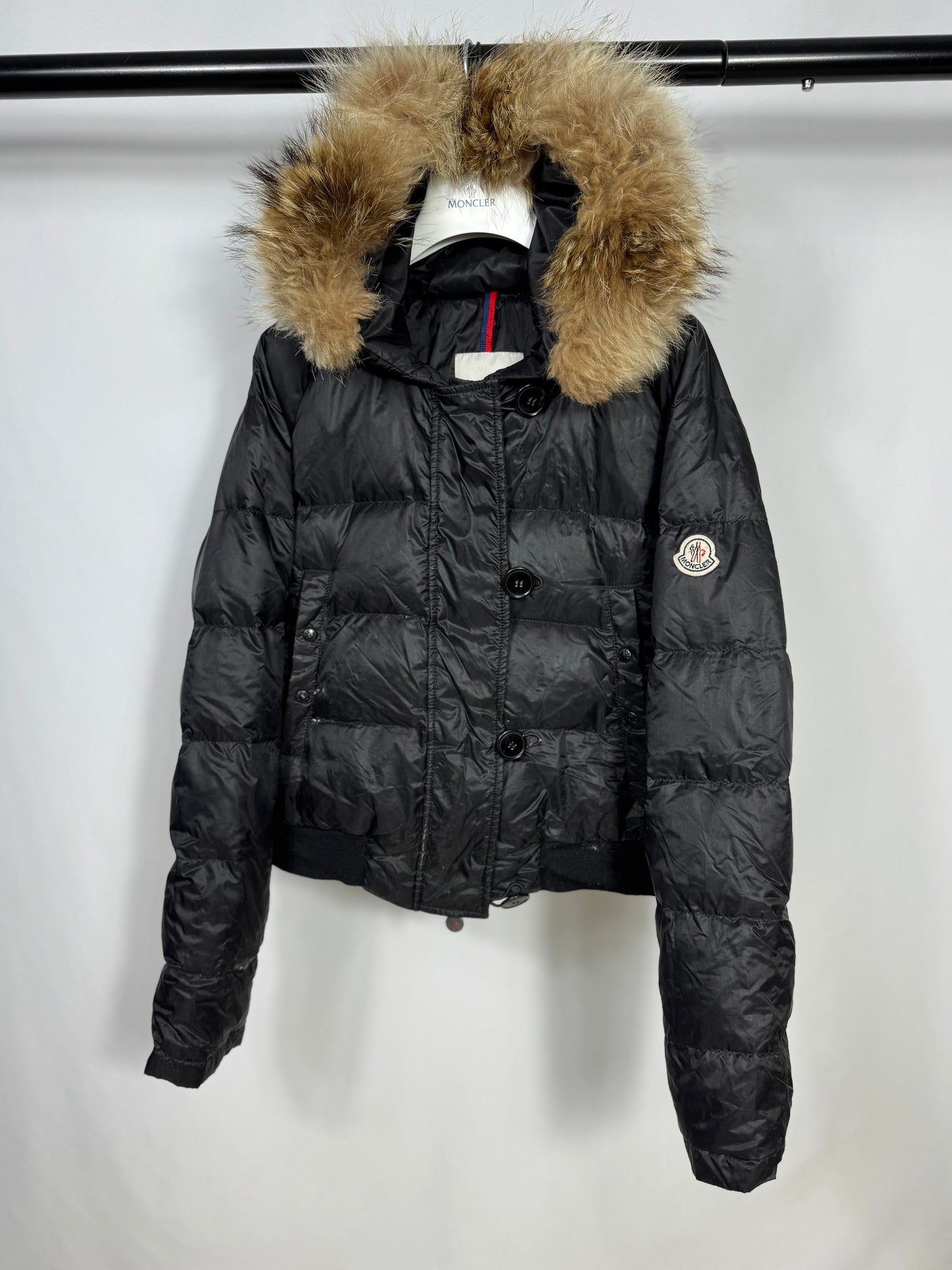 Moncler Ladies Albertina Fur Jacket - Size 3