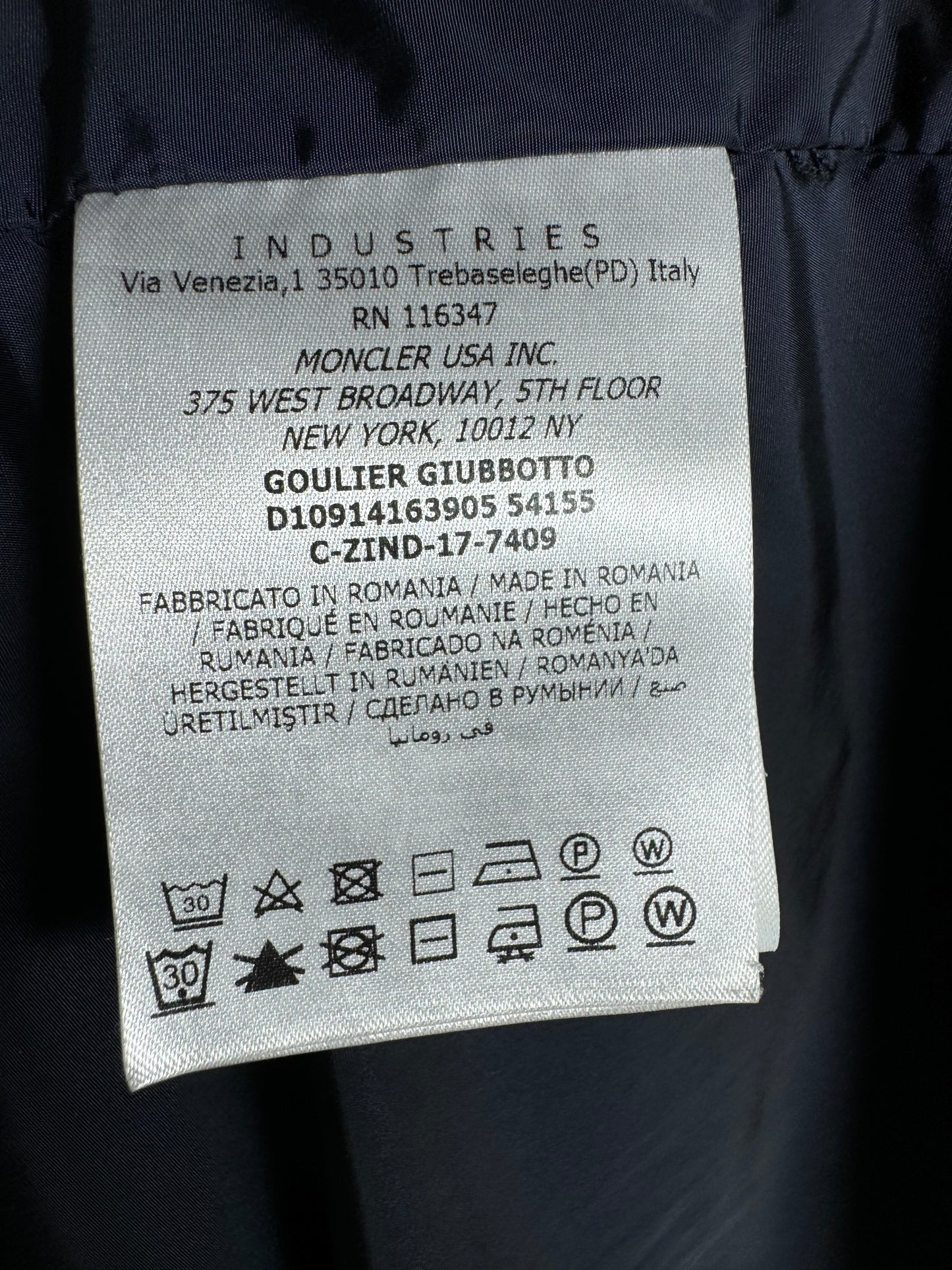 Moncler Goulier Jacket - Size 5