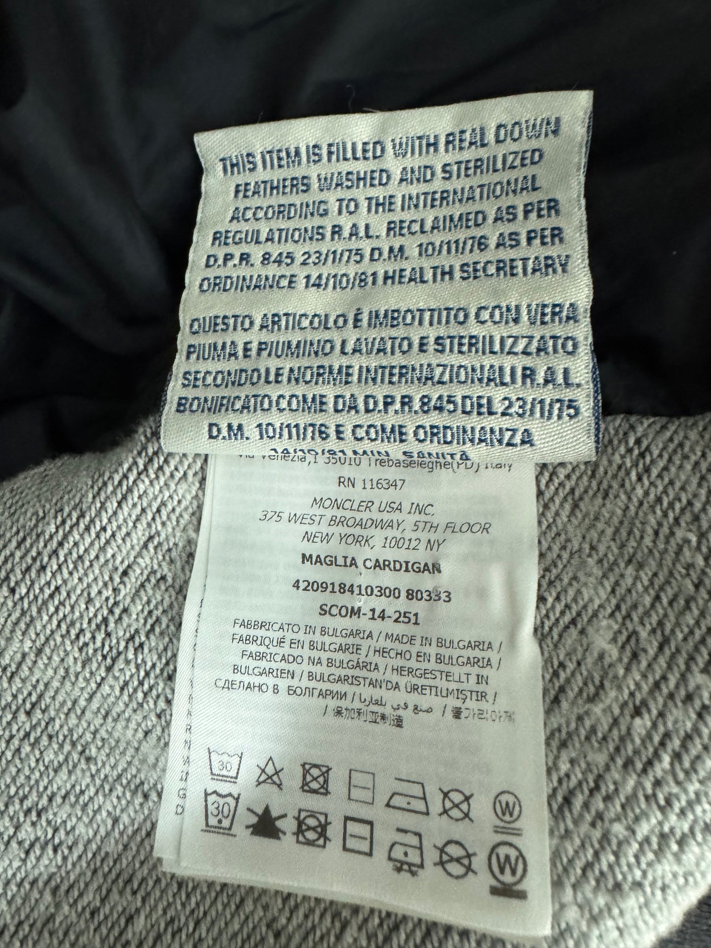Moncler Maglia Cardigan - Size M
