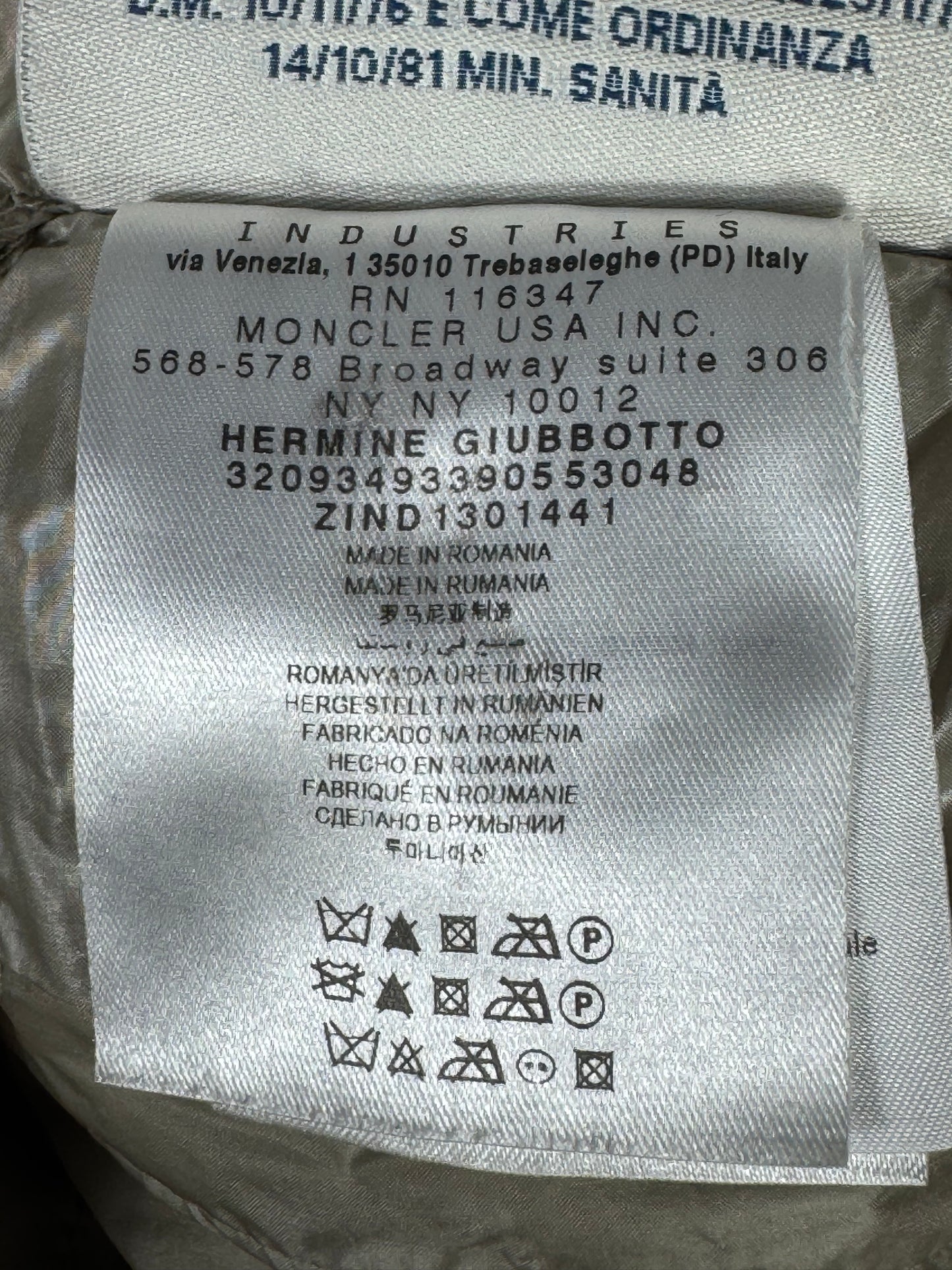 Moncler Hermine Jacket - Size 2