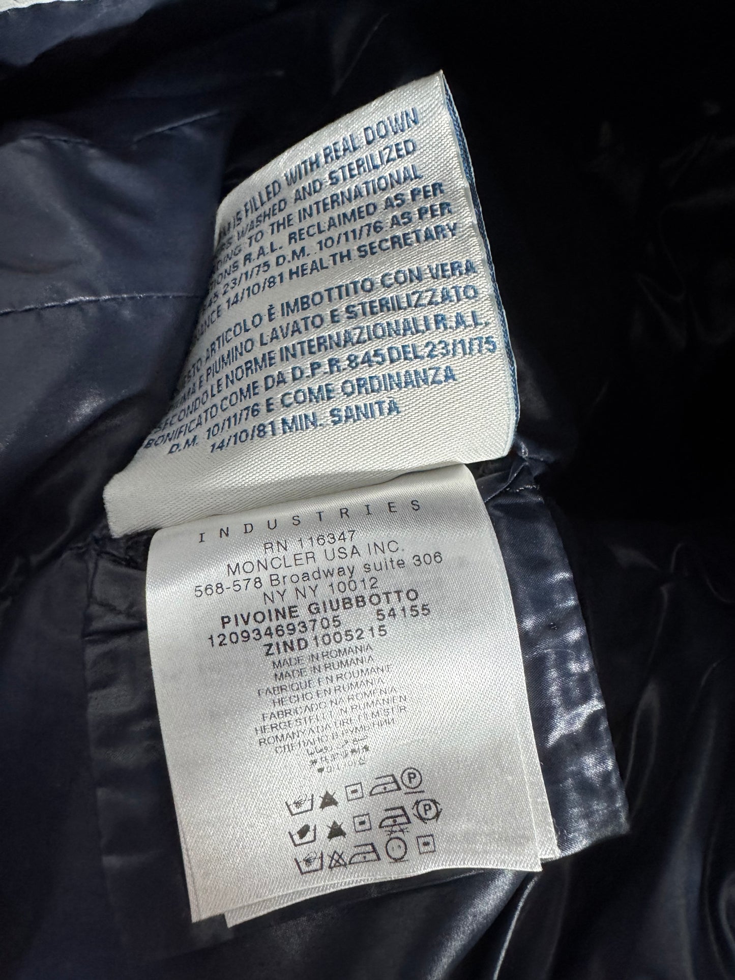Moncler Pivoine Jacket - Size 3