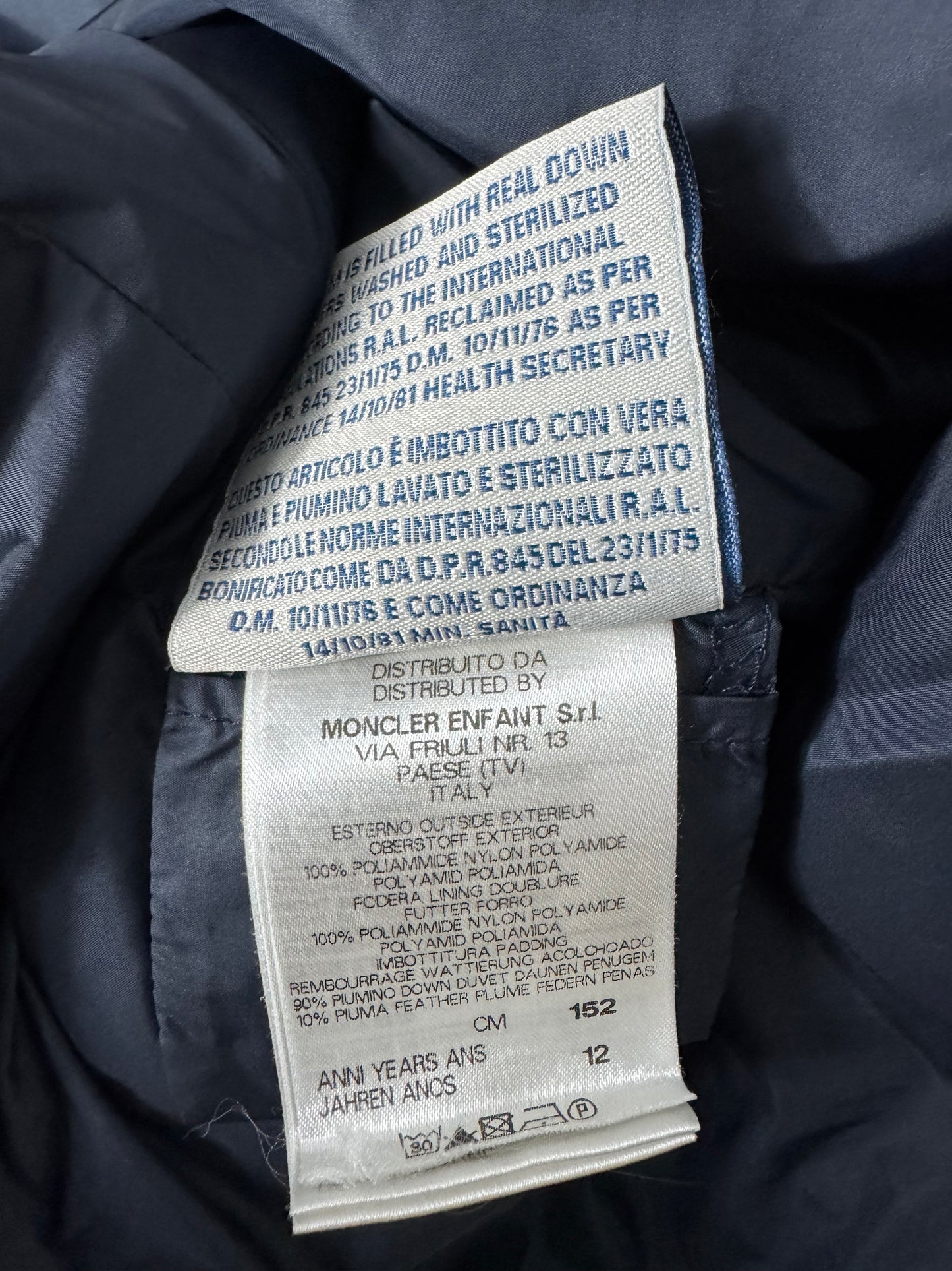 Moncler Girls Fur Jacket - Age 12