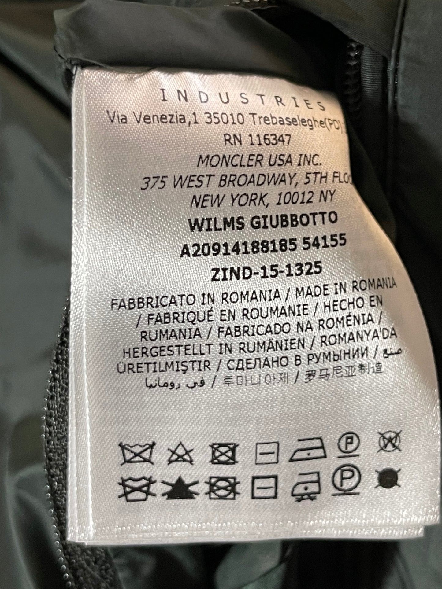 Moncler Wilms Jacket - Size 3