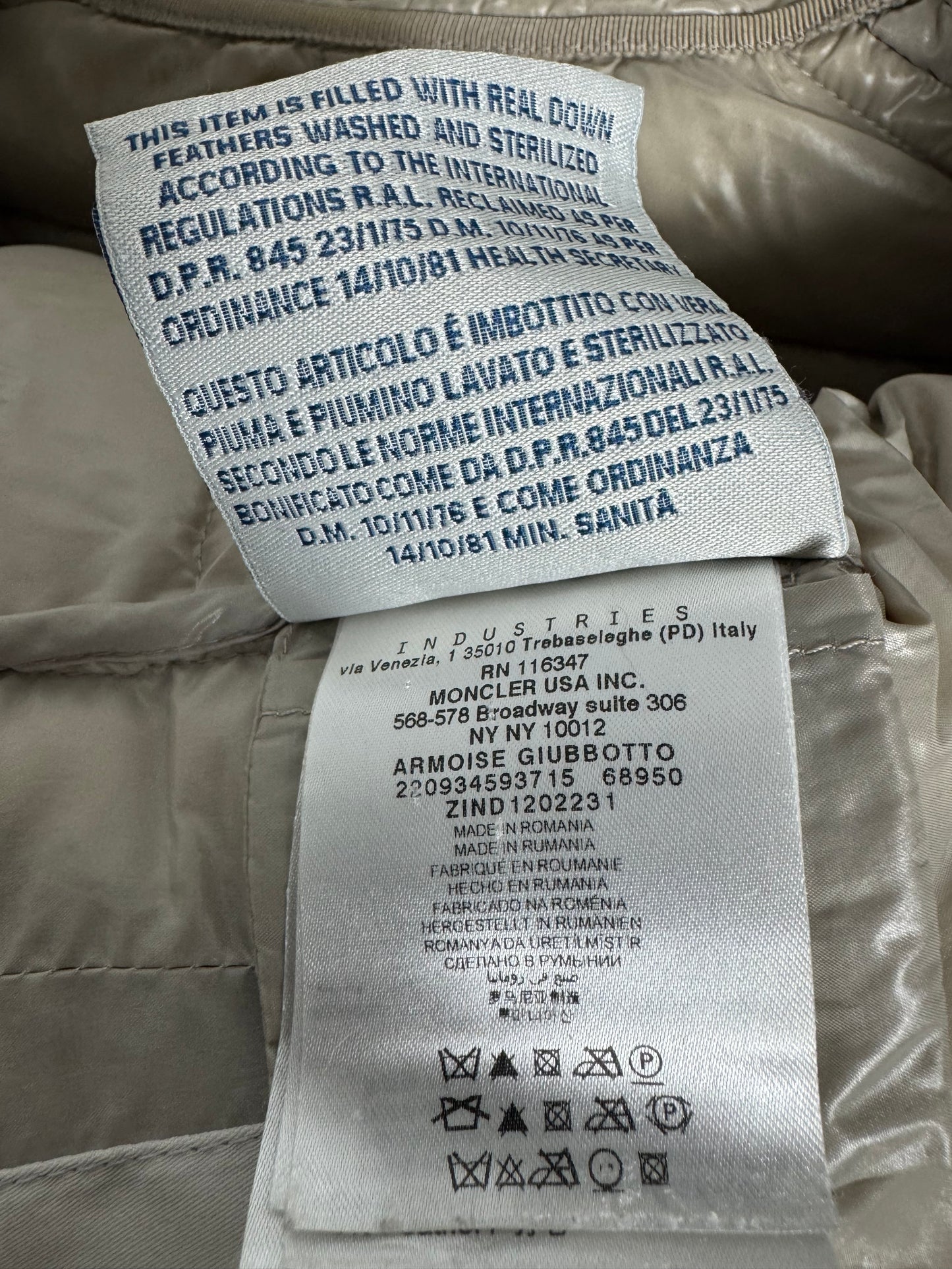 Moncler Armoise Fur Jacket - Size 2