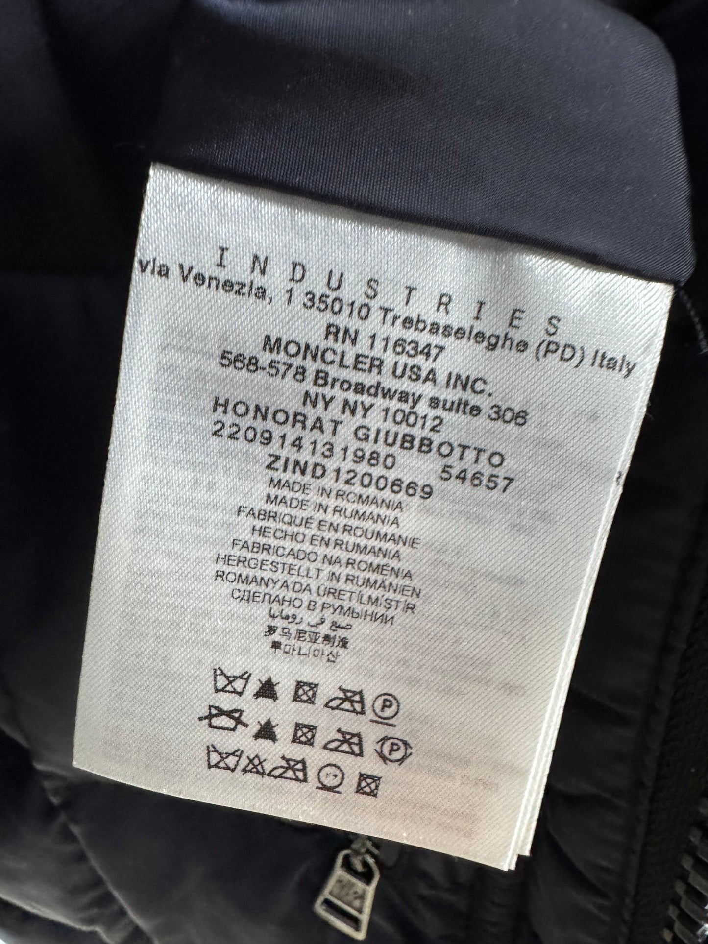 Moncler Honorat Jacket - Size 6