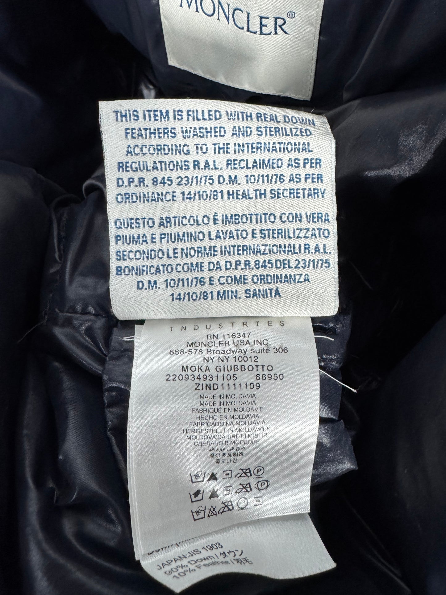 Moncler Moka Jacket - Size 0