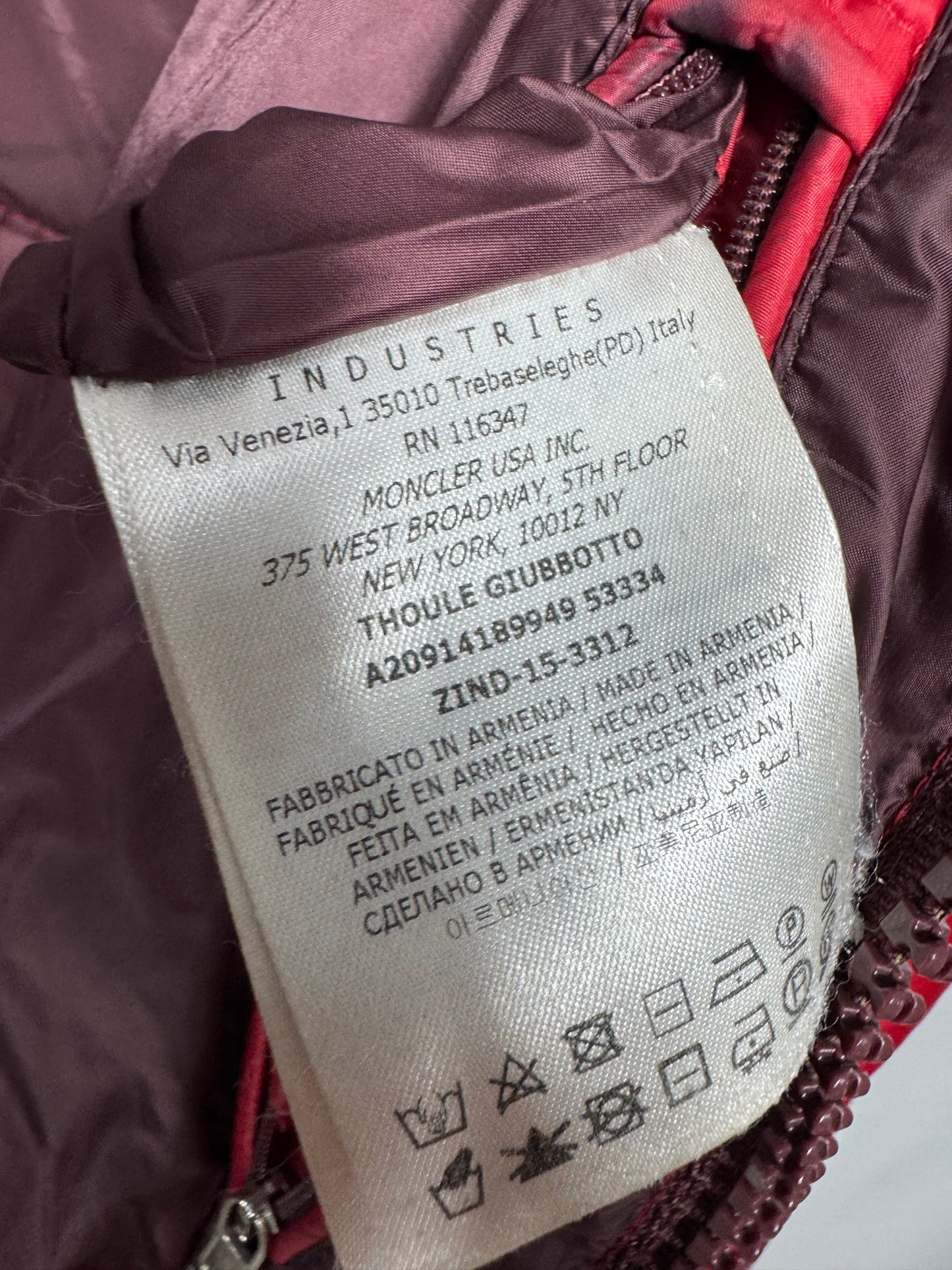 Moncler Thoule Jacket - Size 5