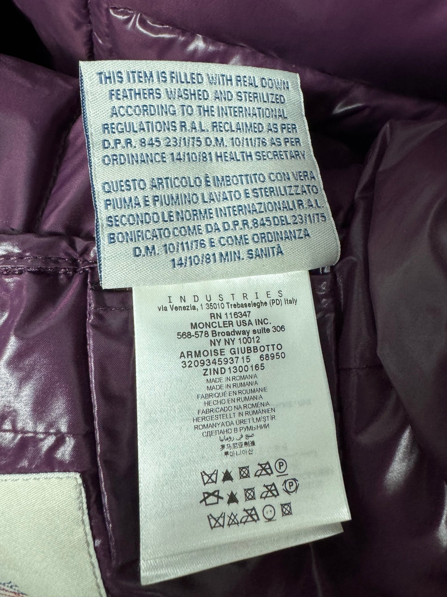 Moncler Armoise Fur Jacket - Size 0