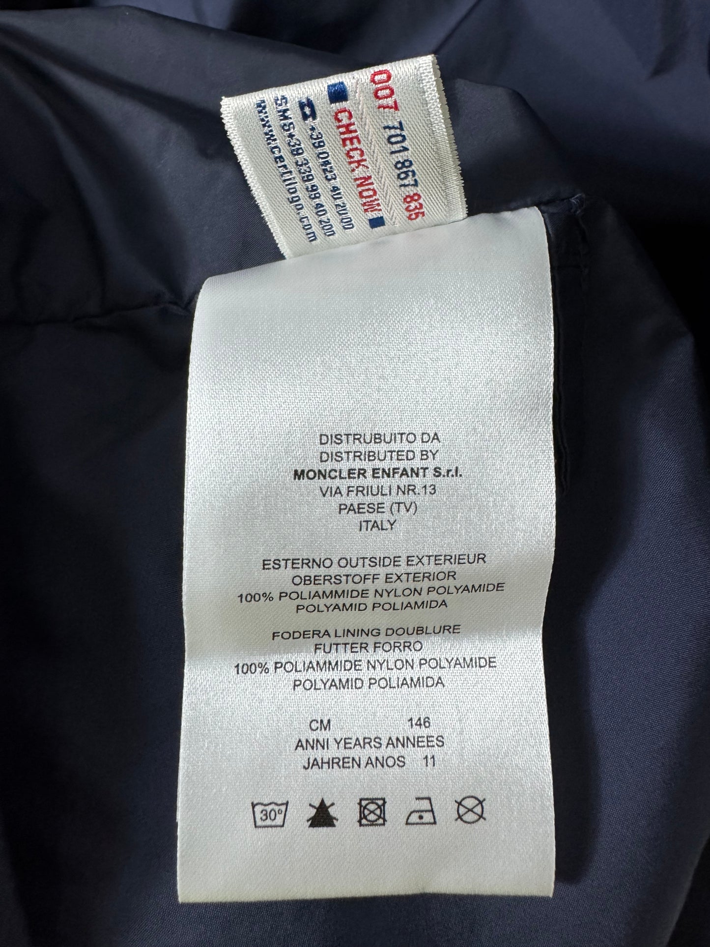 Moncler Kenya Boys Jacket - Age 10