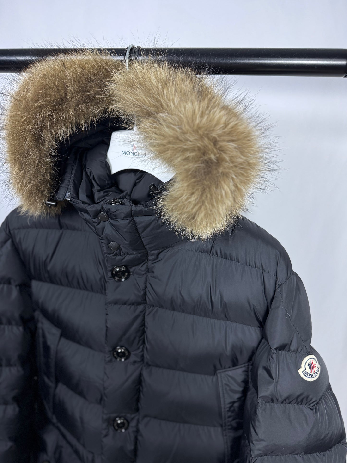 Moncler Cluny Fur Jacket - Size 6