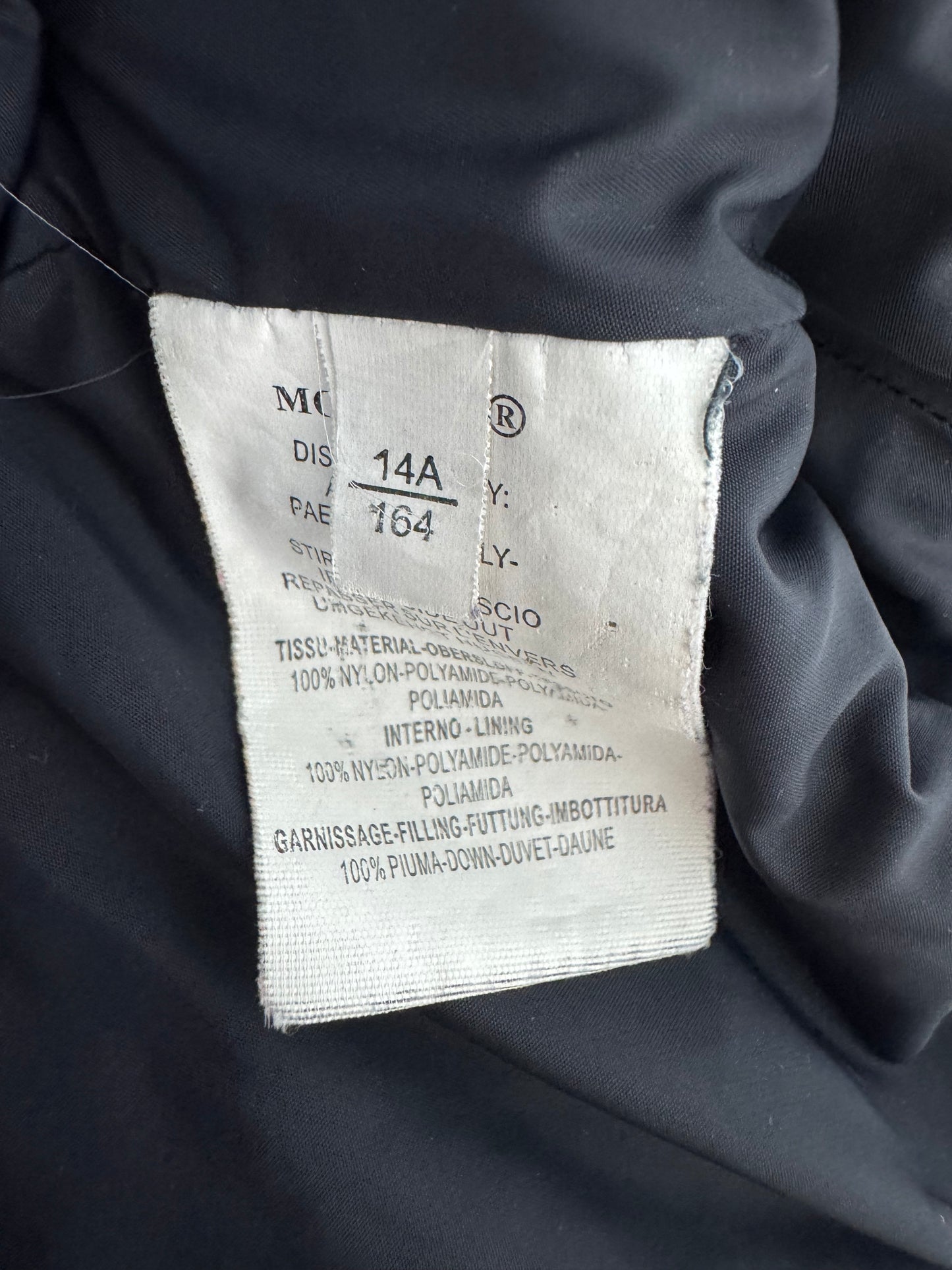 Moncler Girls Puffer Jacket - Age 14