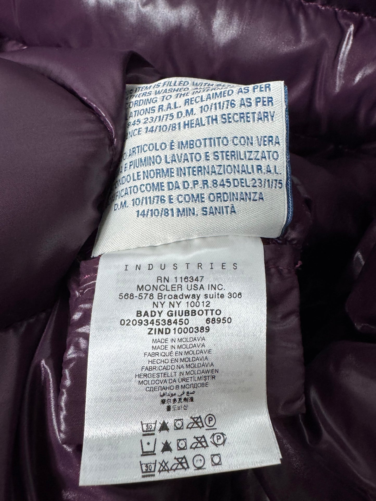 Moncler Bady Jacket - Size 4