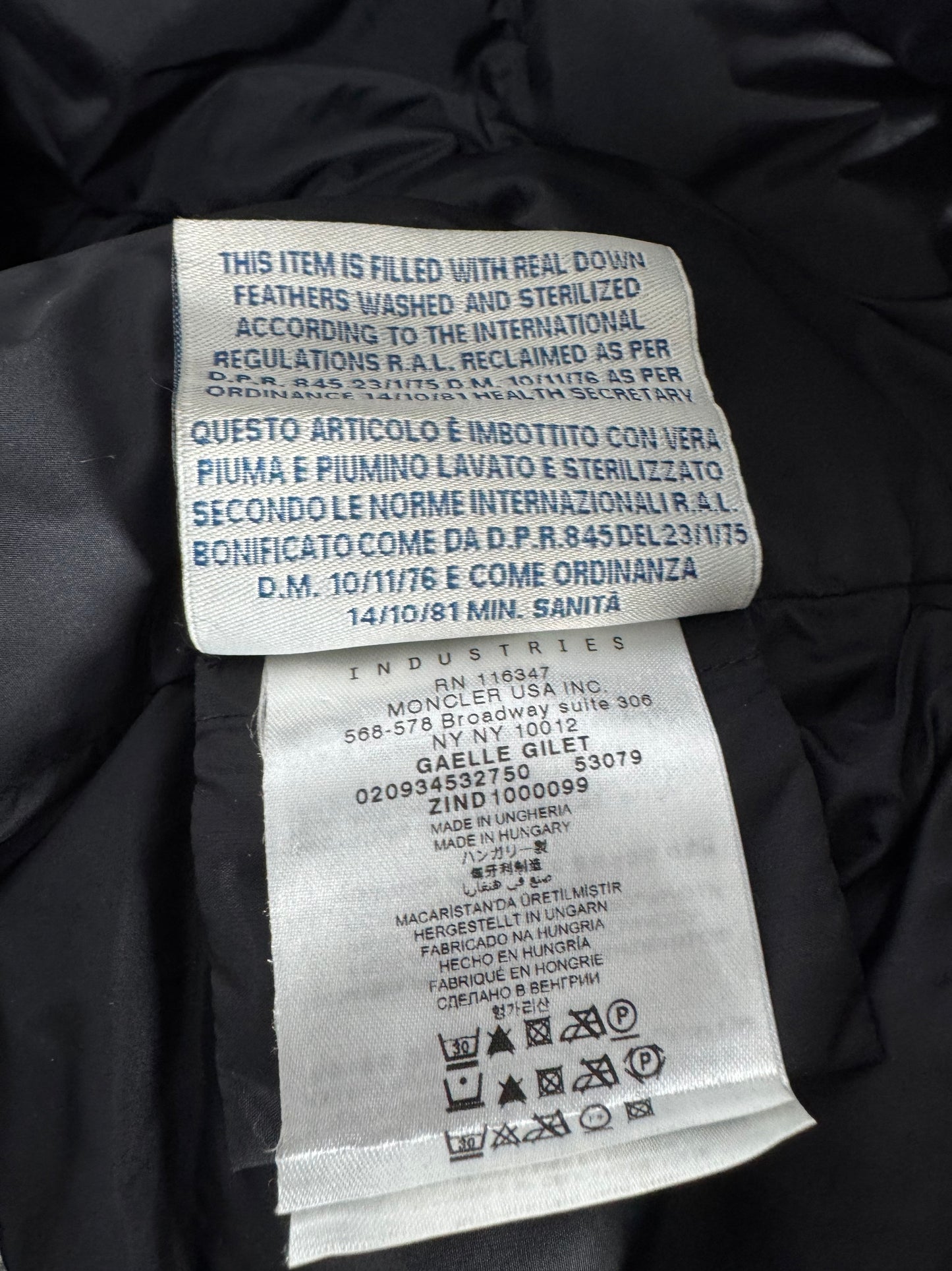 Moncler Gaelle Gilet - Size 00