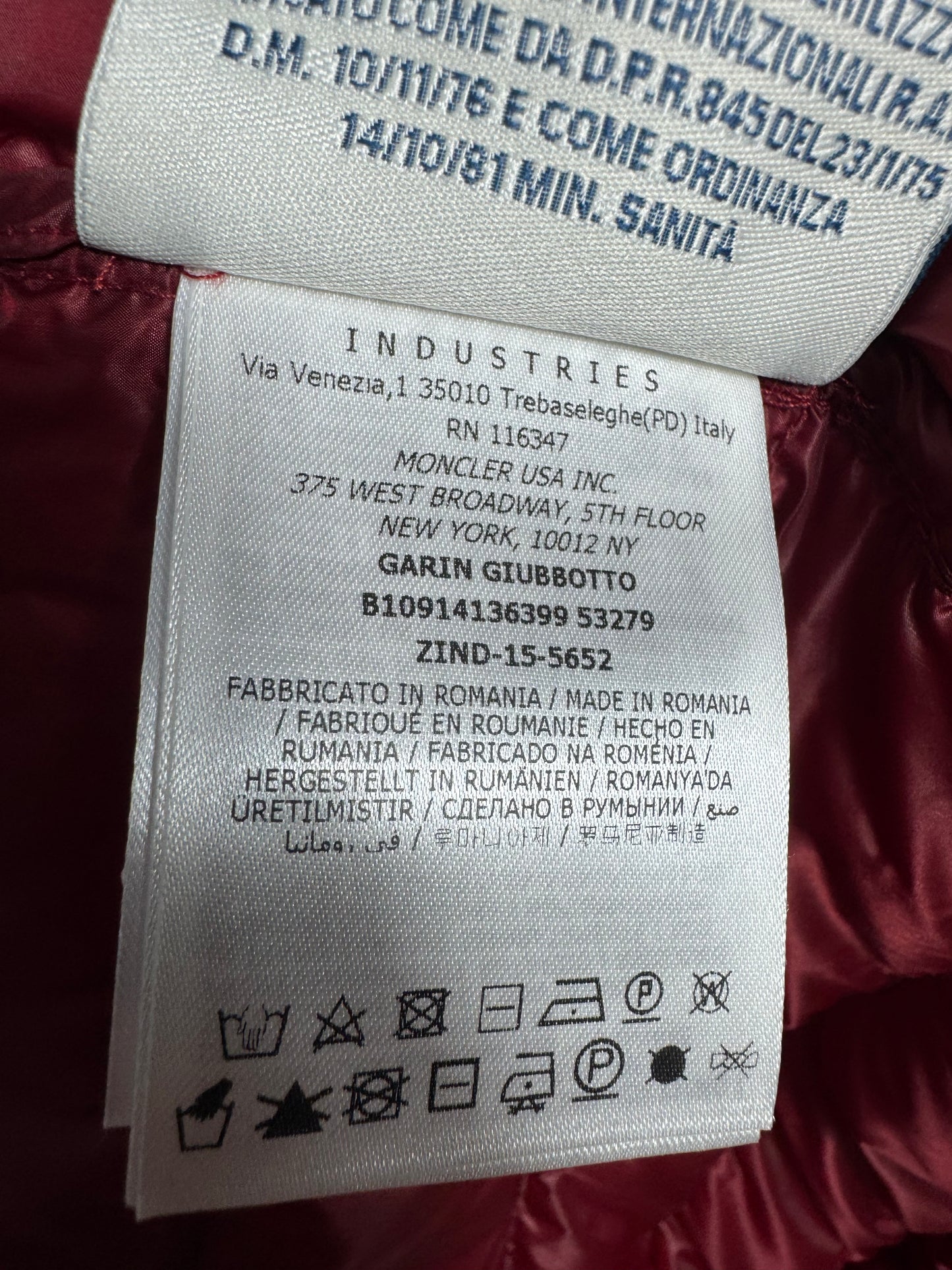 Moncler Garin Jacket - Size 4